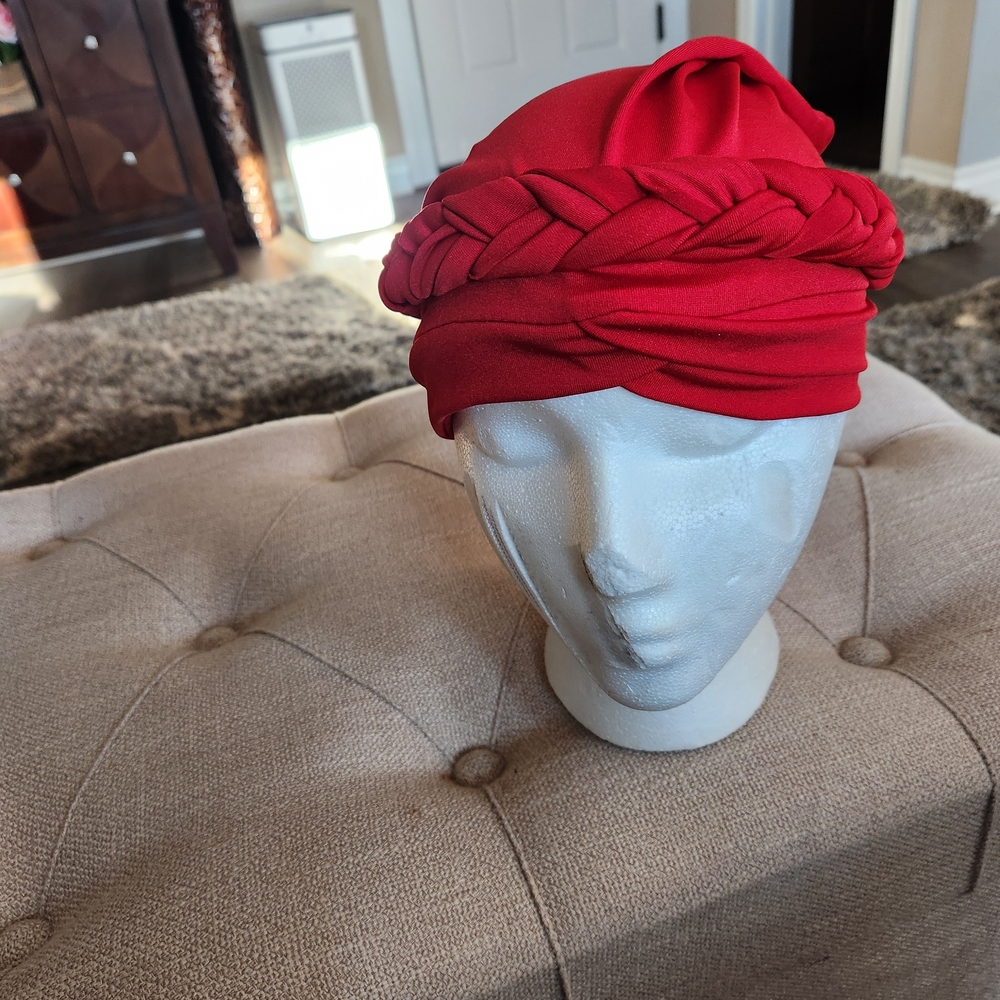 New Red Braided Headwrap